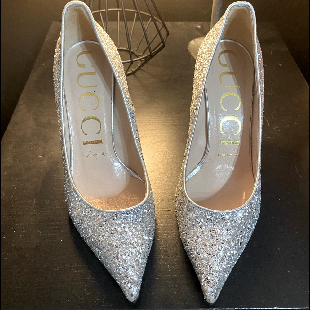 Authentic Gucci Glitter Heels